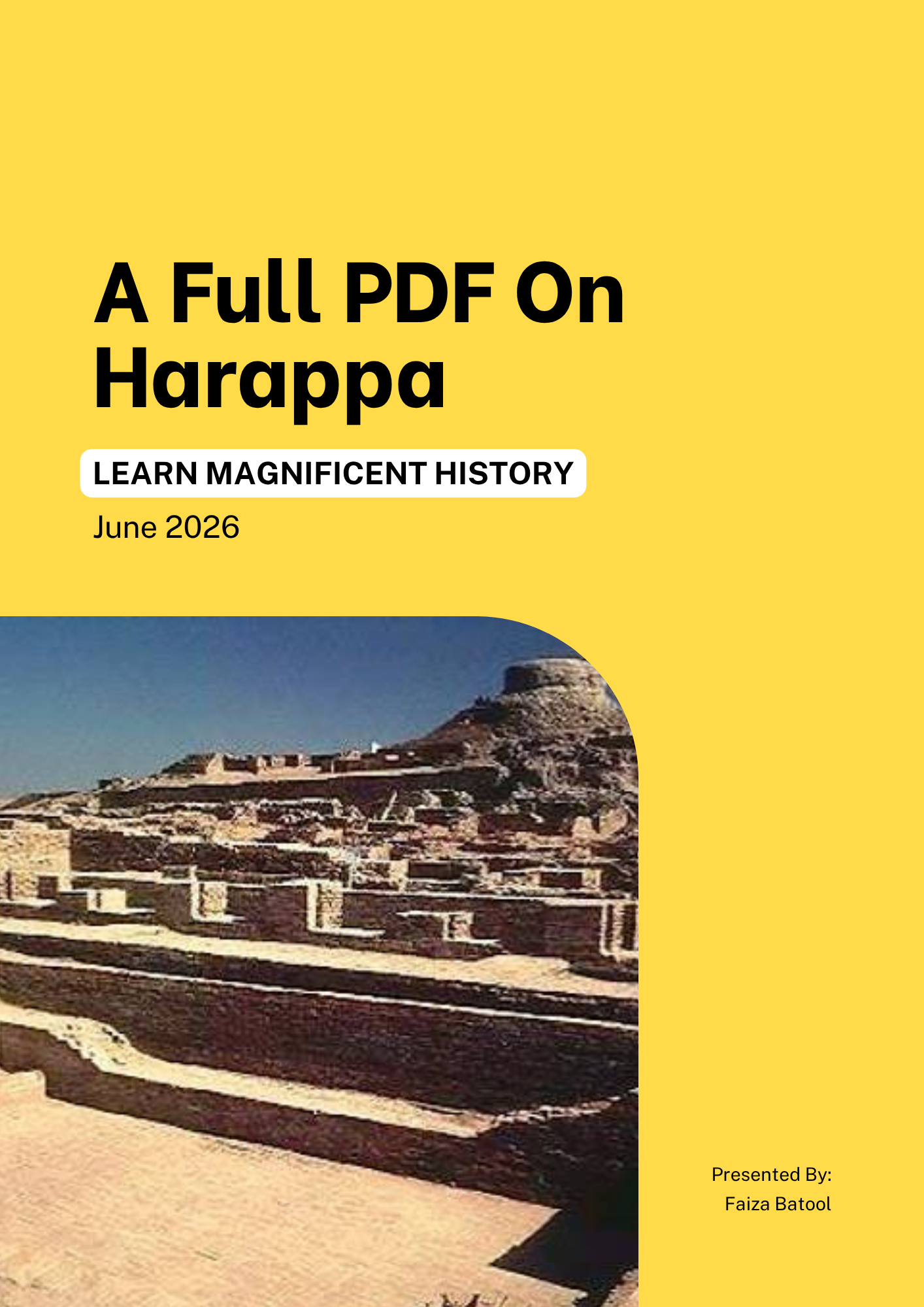 The poster on the history of Harappa.