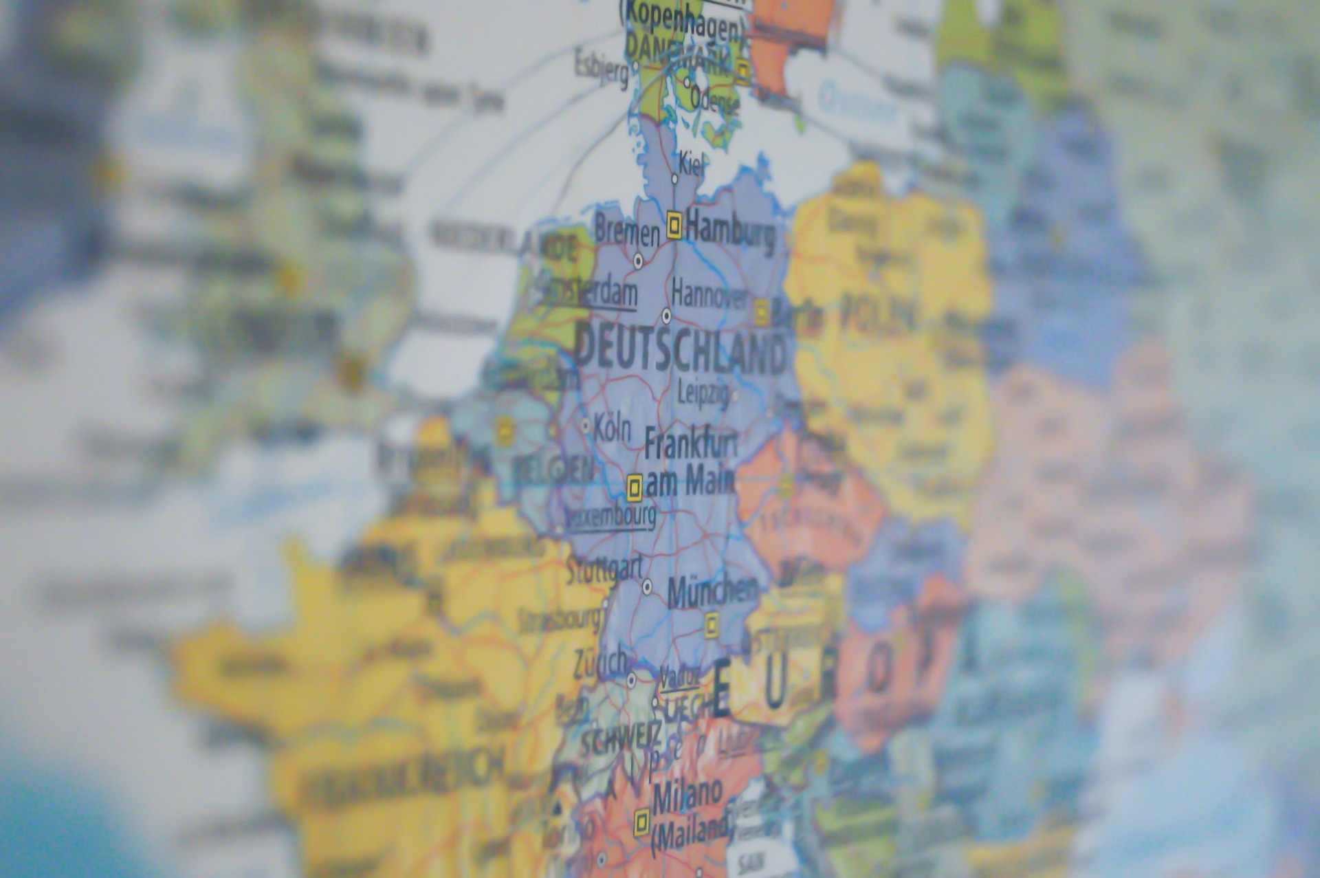 A map is shown on the wall.
