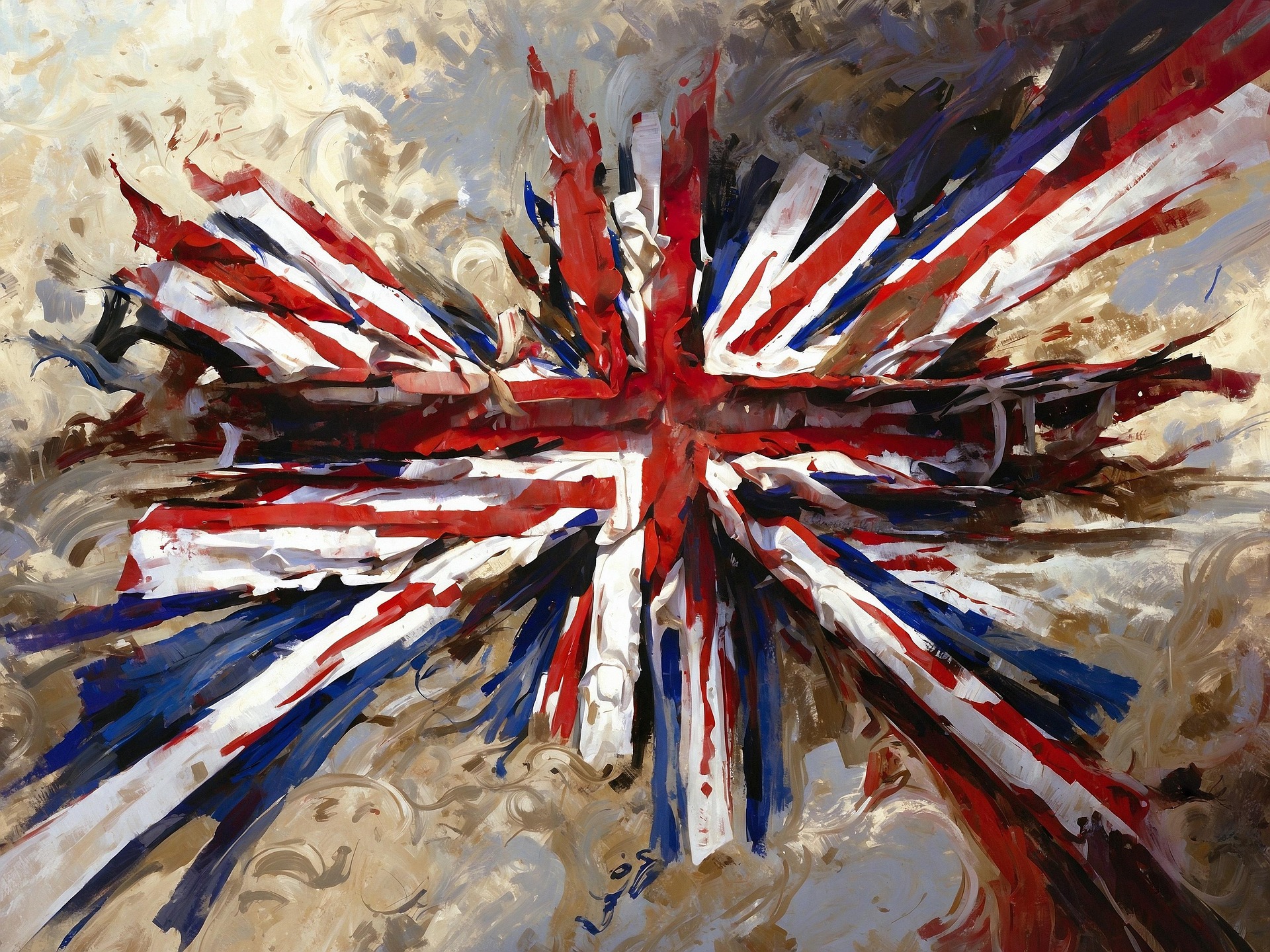 A digital art of the flag of England