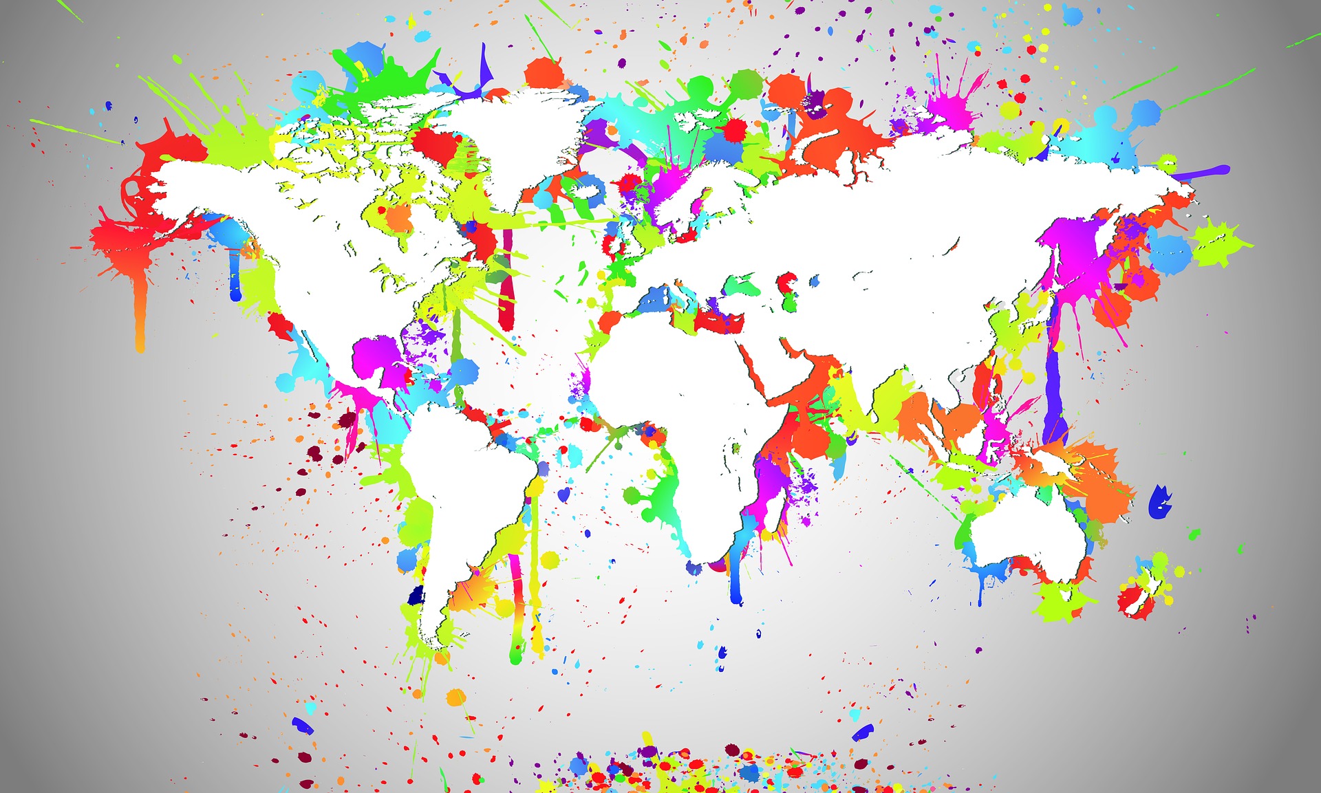 A map of world is given in the image.
