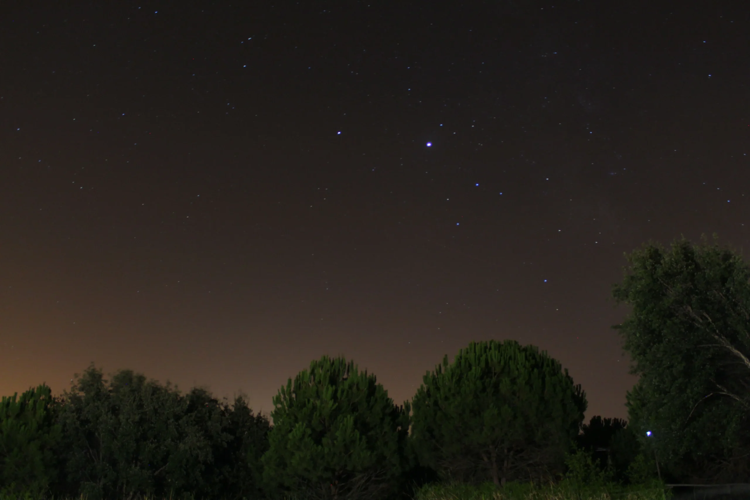 A clear sky nigh view