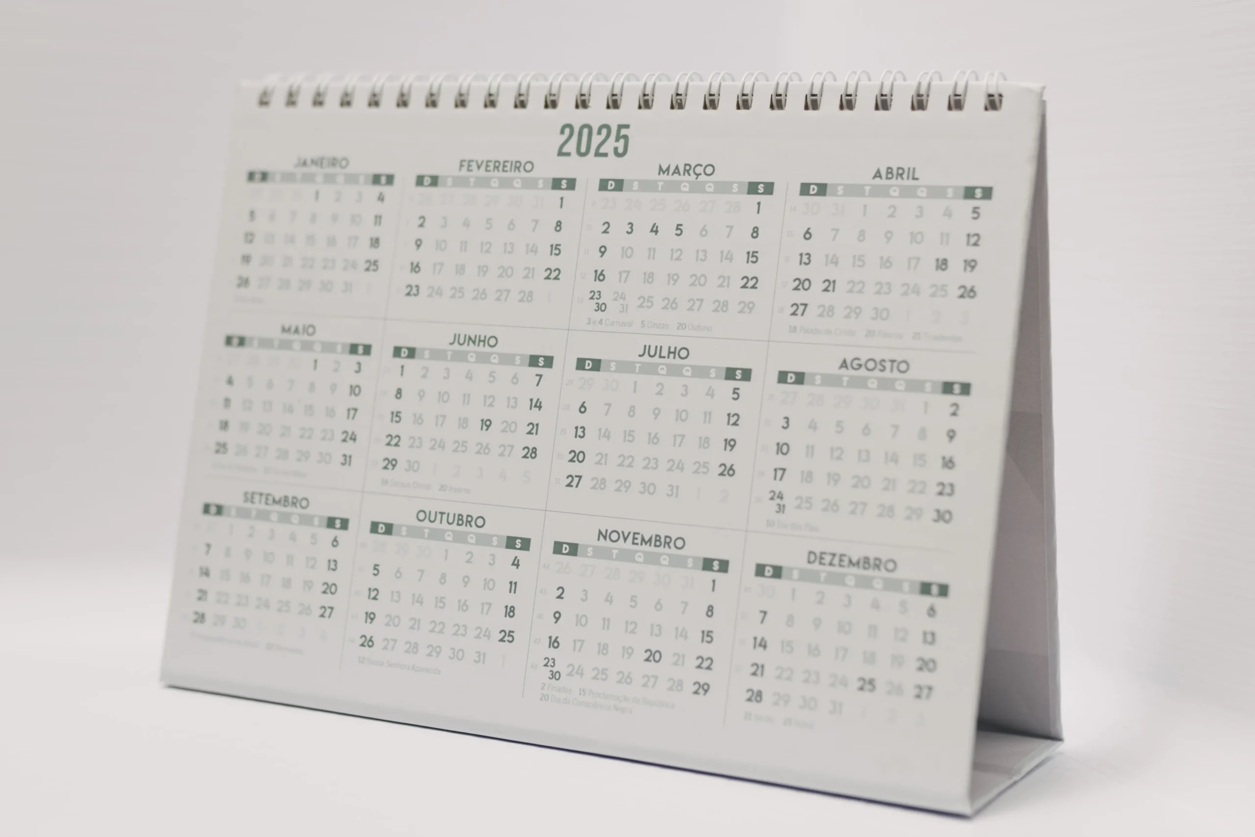 Months of the year.