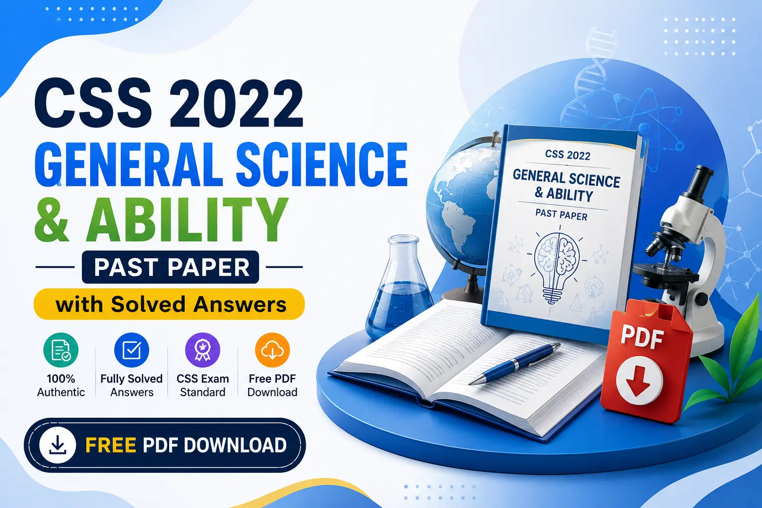 Past Solved Paper of General Science & Ability 2022.
