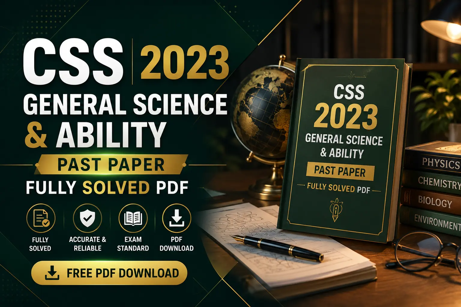 Past Solved Paper of General Science & Ability 2023.