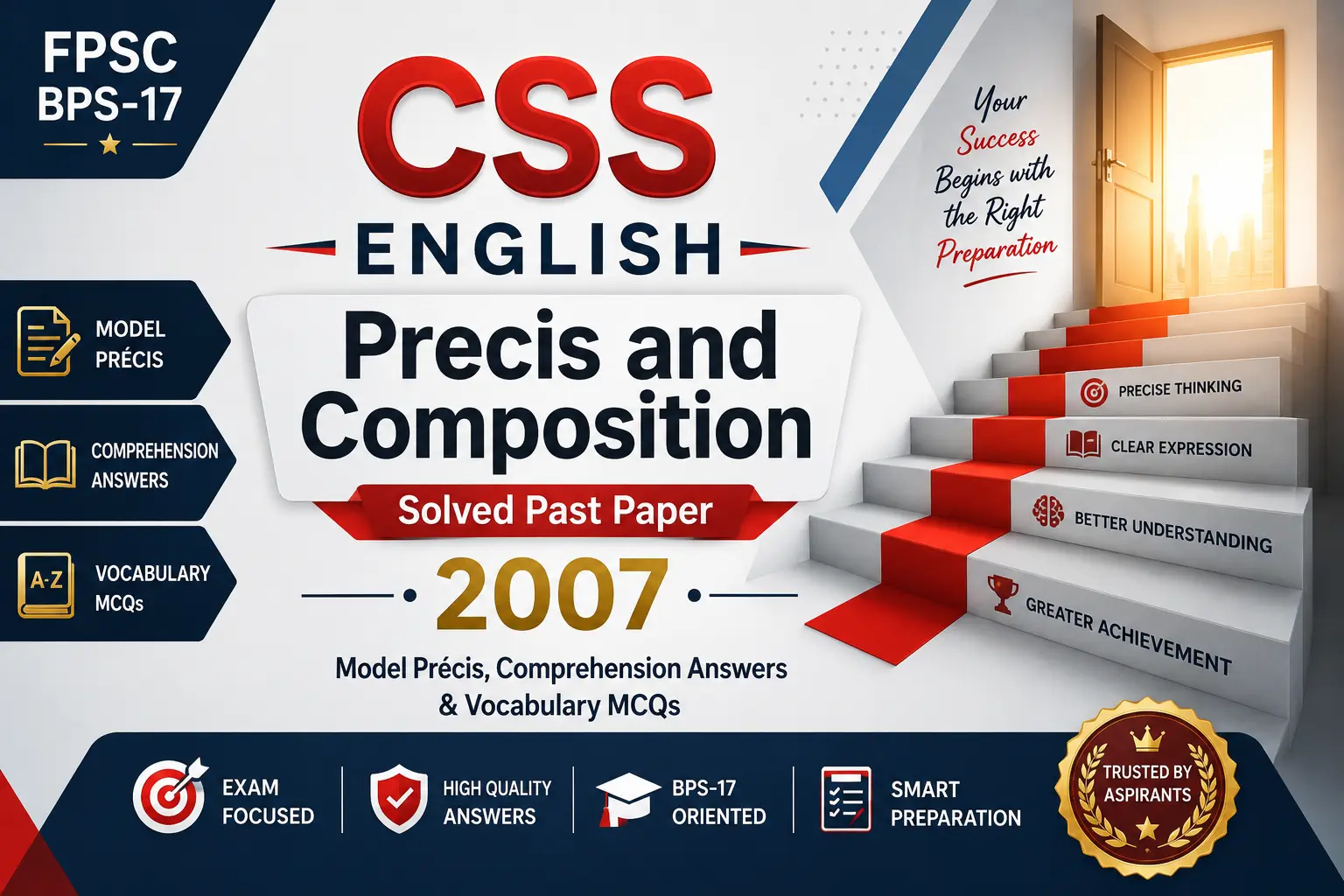 CSS English Precis & Composition Solved Paper PDF 2007.