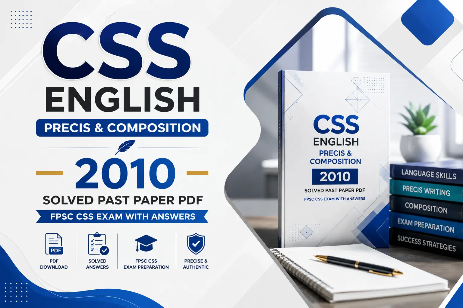 English Precis And Composition 2010 Solved Paper.
