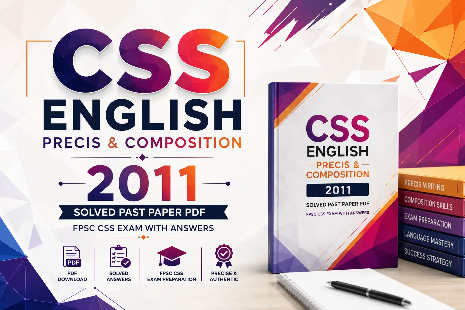 English Precis And Composition 2011 Solved Paper.