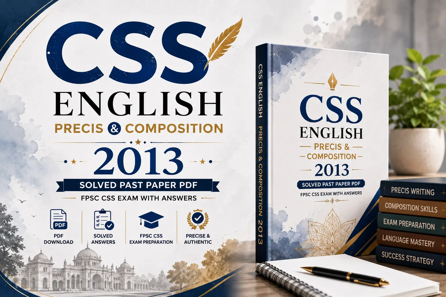 English Precis And Composition 2013 Solved Paper.