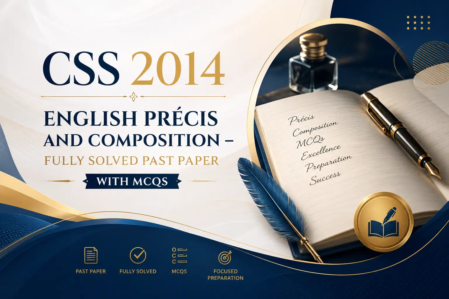Solved Paper PDF of CSS English Precis & Composition 2014.