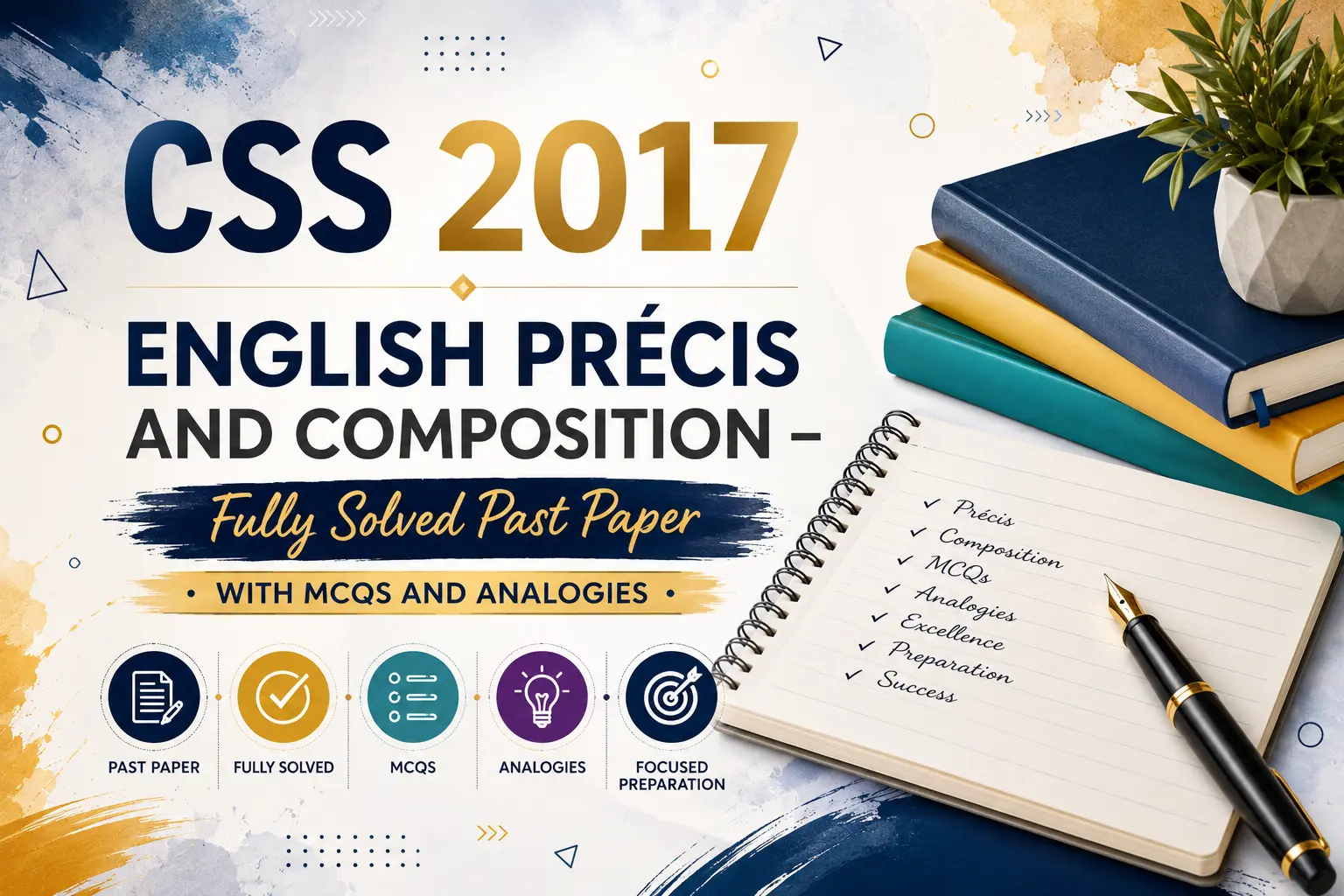 Solved Paper PDF of CSS English Precis & Composition 2017.