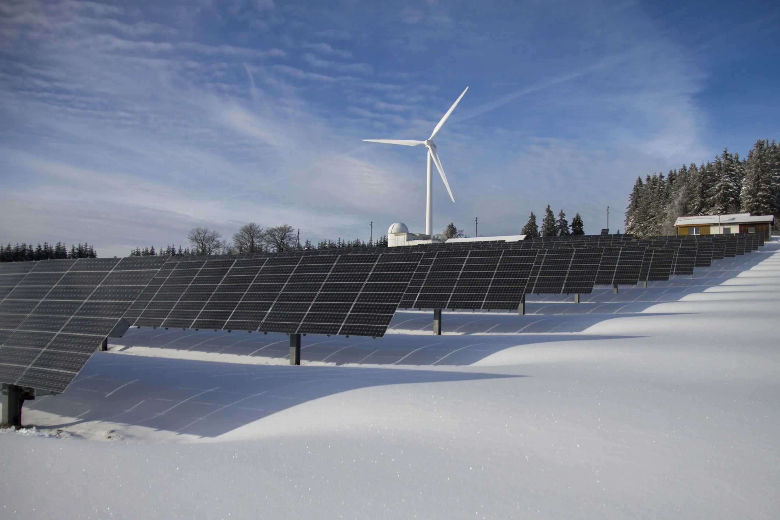 Solar plates and the wind mill