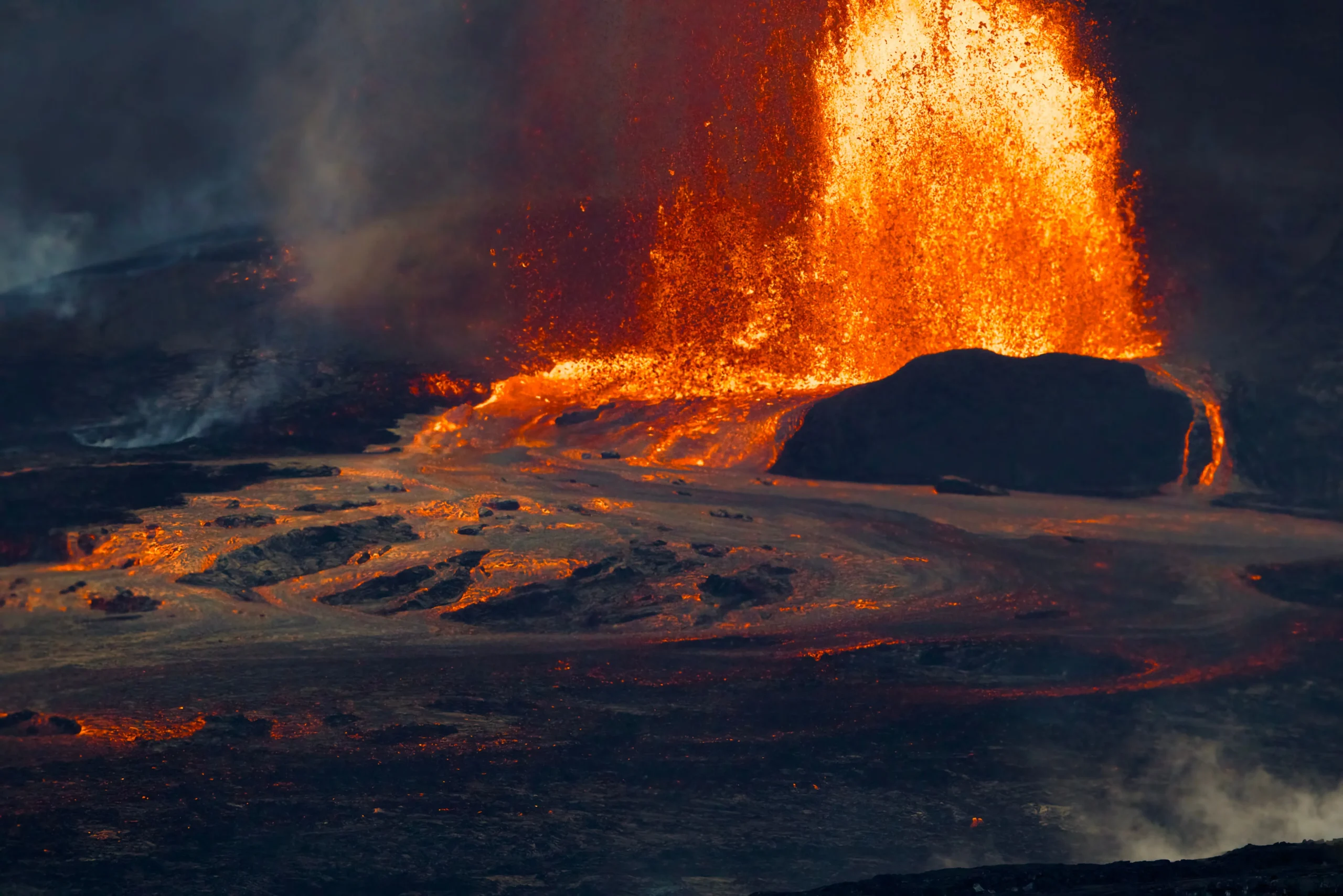 A volcanic erruption