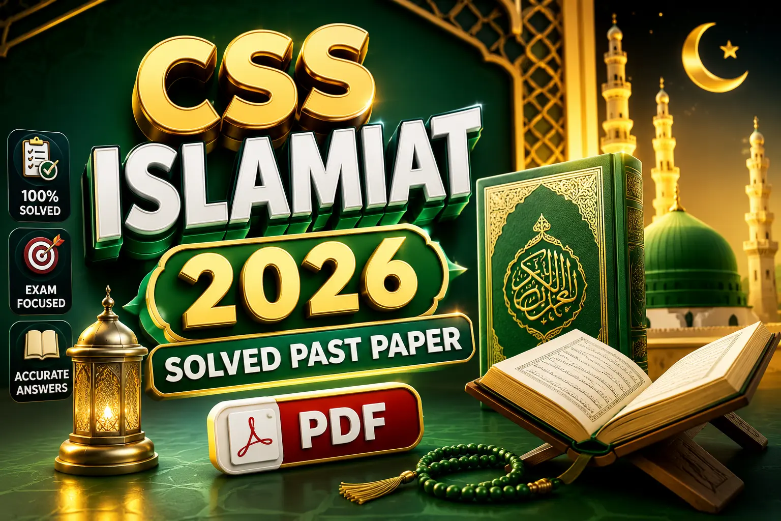 CSS Solved Paper of Islamic Studies 2026