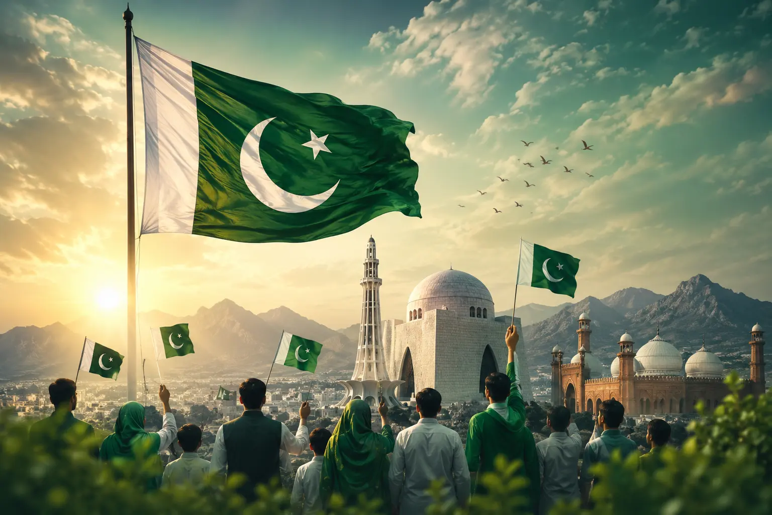 Pakistani are celebrating their independence day.