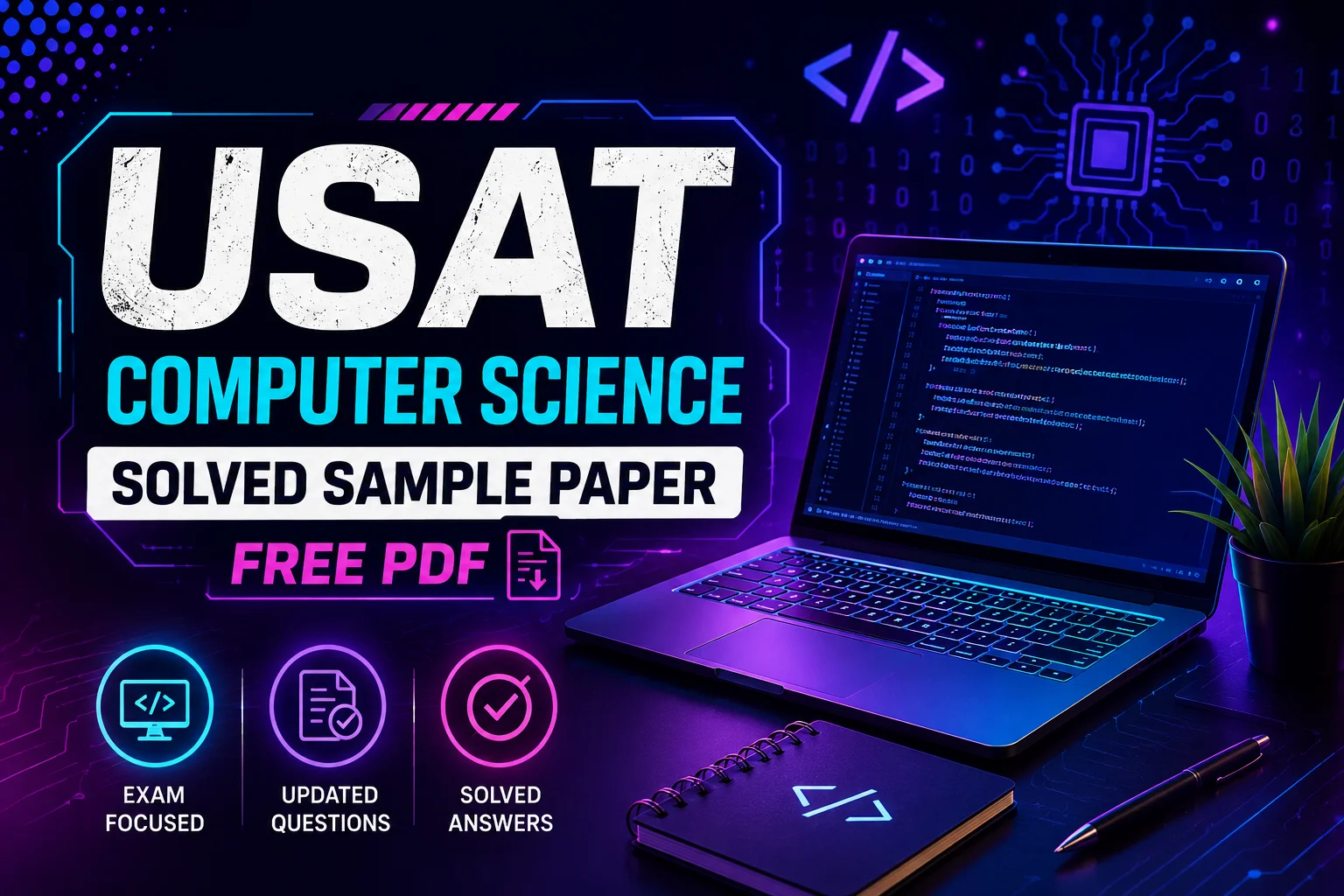 USAT computer science sample paper solved 2026