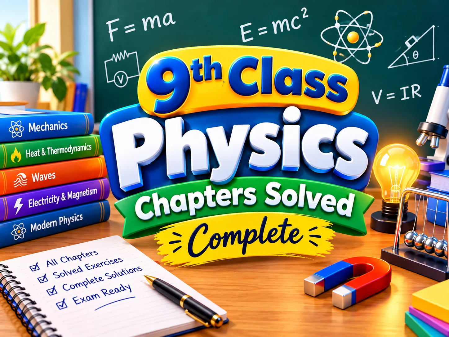 All chapters of 9th class Physics have been solved