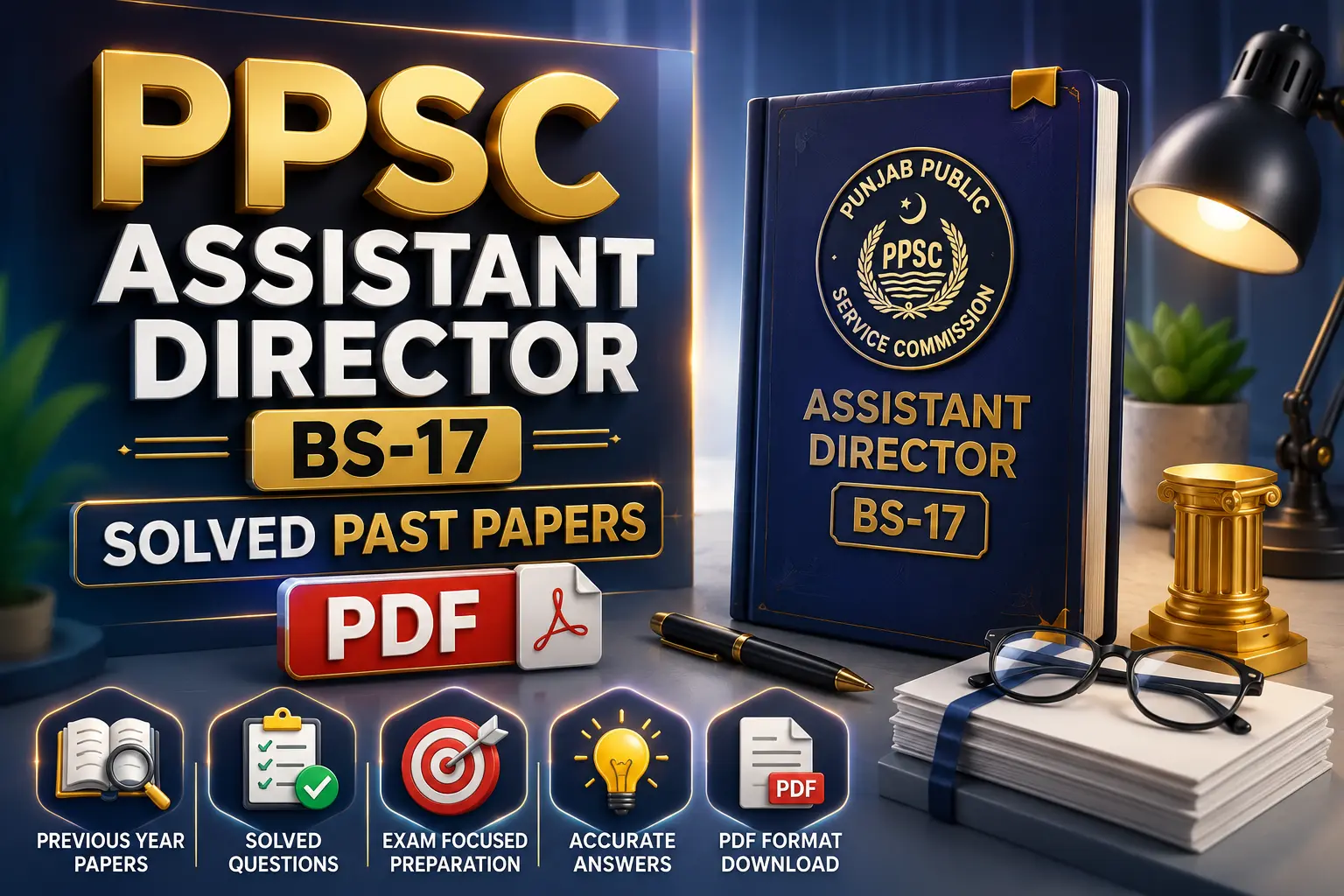 The paper of PPSC Assistant Director Grade 17 Solved Paper