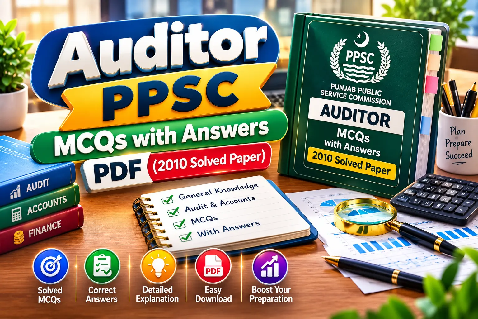 PPSC Past Paper of Audtior BPS 13 Explained with Urdu