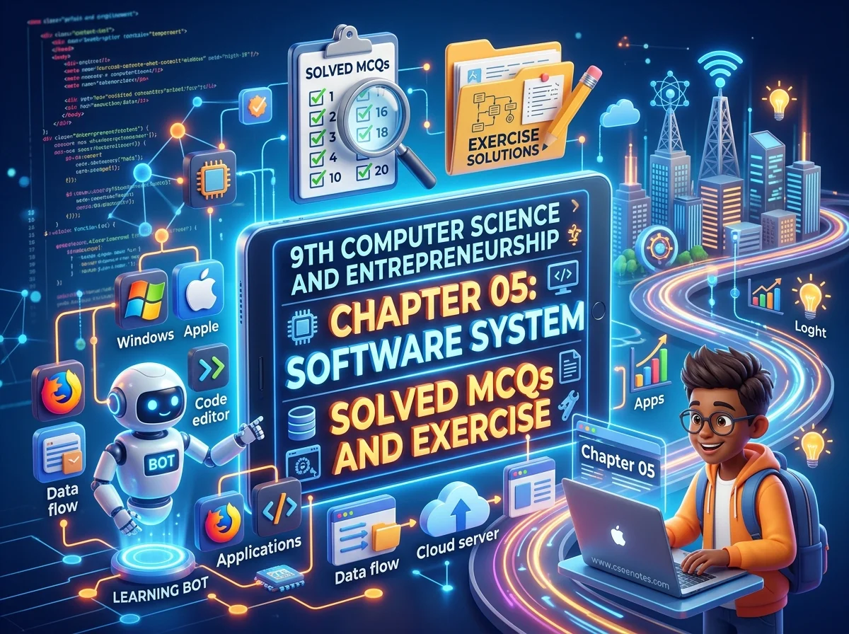 9th Class Computer Science And Entrepreneurship Chapter 05 Solved