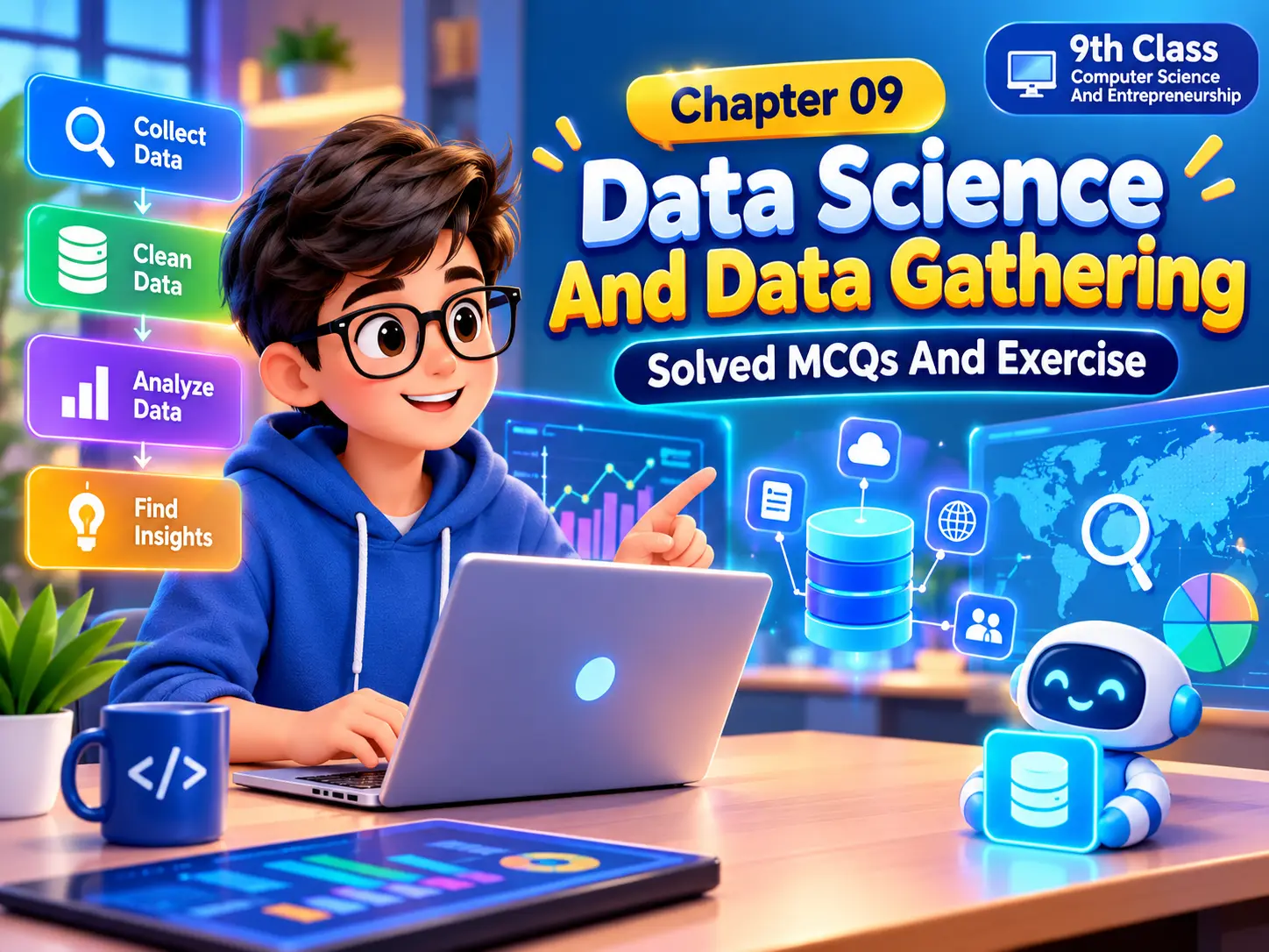 9th Class Computer Science And Entrepreneurship Chapter 09 Solved