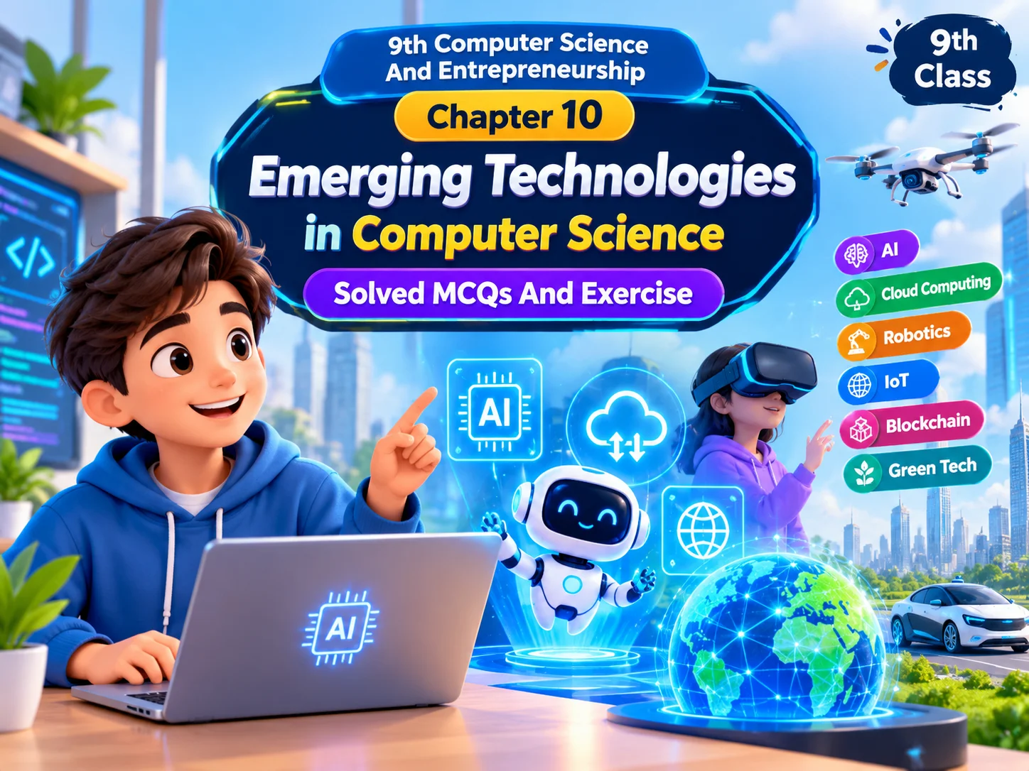 9th Class Computer Science And Entrepreneurship Chapter 10 Solved